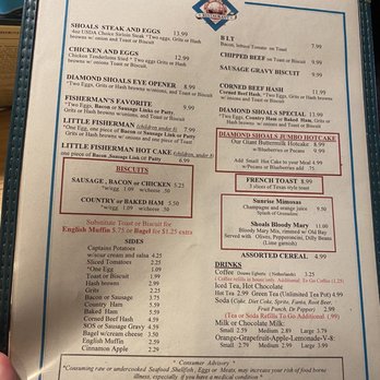 Diamond Shoals - Menu - Seafood Near Me - Buxton, North Carolina