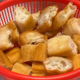 These are fried dough sticks! Very yummy on its own or put it in the soup! These are fried dough sticks! Very yummy on its own or put it in the soup!