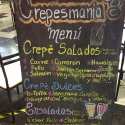 La carta. Para su información, los precios son accesibles y bastante buenos en consideración a la calidad de los crepês.