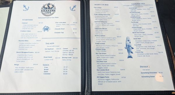 Menu photo 2 Krakens Cove Oak Harbor, WA