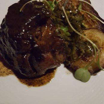 Millwright's - Pork (osso bucco). Cooked to perfection but the heavy sauce overpowered everything on the plate - New American Near Me - Simsbury, Connecticut Millwright's - Pork (osso bucco). Cooked to perfection but the heavy sauce overpowered everything on the plate - New American Near Me - Simsbury, Connecticut