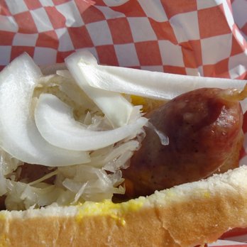 Deep Roots Concessions - Classic Polish Sausage, close-up. - Food Trucks Near Me
