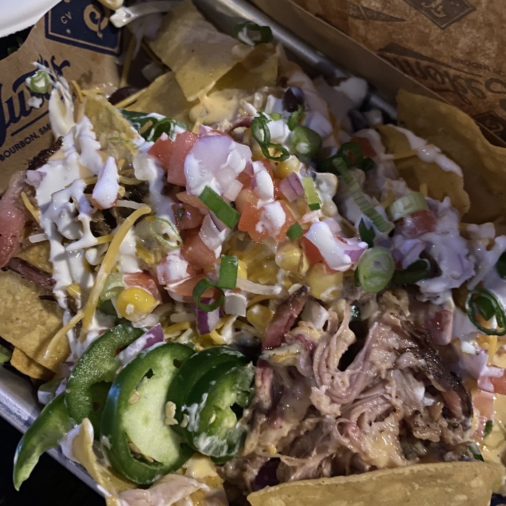 Smoke Justis - Pulled pork Nachos - Bars Near Me - Covington, Kentucky Smoke Justis - Pulled pork Nachos - Bars Near Me - Covington, Kentucky