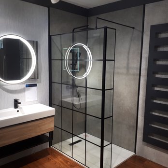 Panoramic Bathrooms - Walk In Black Frame Shower - Kitchen & Bath Near Me - Swindon, SWD Panoramic Bathrooms - Walk In Black Frame Shower - Kitchen & Bath Near Me - Swindon, SWD