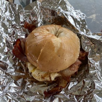 Gabe’s Bagels - Bacon egg and cheese on a salt bagel - Bagels Near Me - Martinsville, New Jersey