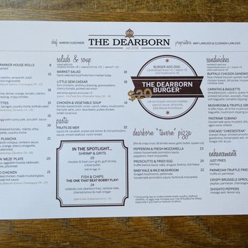 The Dearborn - Menu - New American Near Me - Chicago, Illinois