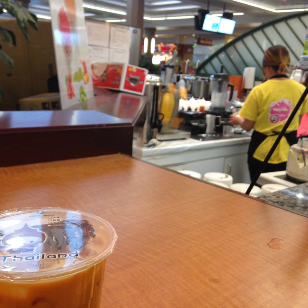 My little bubble tea on the kiosk. My little bubble tea on the kiosk.