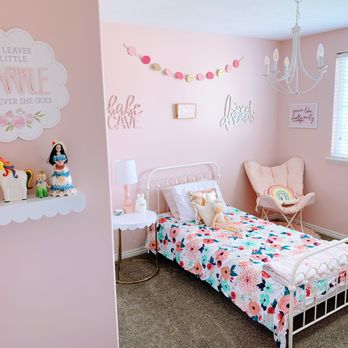 Full Nest Remodel and Repair - A fresh coat of the perfect pink paint turned this room into a dreamy girl's retreat. - Handyman Near Me - Hooper, Utah Full Nest Remodel and Repair - A fresh coat of the perfect pink paint turned this room into a dreamy girl's retreat. - Handyman Near Me - Hooper, Utah