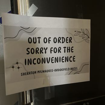 Sheraton Milwaukee Brookfield Hotel - Out of order ice machine - Hotels Near Me - Brookfield, Wisconsin Sheraton Milwaukee Brookfield Hotel - Out of order ice machine - Hotels Near Me - Brookfield, Wisconsin