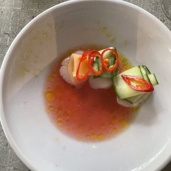 Treadwell - Scallop crudo - Canadian (New) Near Me - Niagara-on-the-Lake, Ontario Treadwell - Scallop crudo - Canadian (New) Near Me - Niagara-on-the-Lake, Ontario