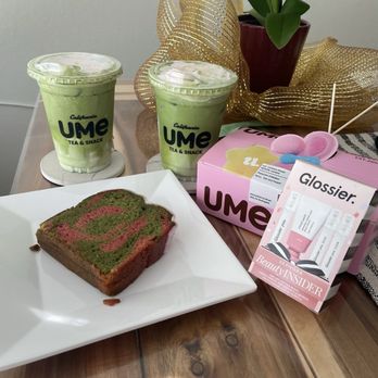 Ume Tea - - first strawberry cloud matcha coco - 30% sweet - second strawberry cloud matcha coco - 50% sweet - Bubble Tea Near Me - Burlingame, California