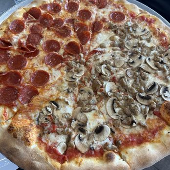 Hometown Pizza - Half pepperoni half mushroom - Pizza Near Me - Prospect, Connecticut