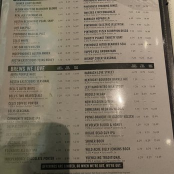 Yard House - Menu - New American Near Me - Austin, Texas