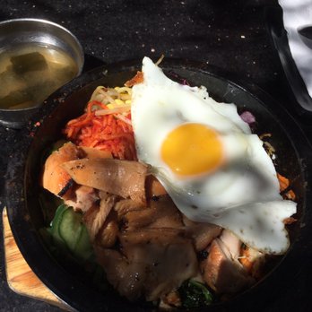 Spoon - Hot stone chicken bimbap bowl yum!! No mushrooms/fern - Korean Near Me - Berkeley, California Spoon - Hot stone chicken bimbap bowl yum!! No mushrooms/fern - Korean Near Me - Berkeley, California