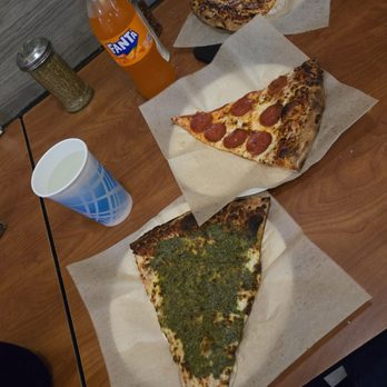 Nobhill Pizza & Shawarma - Pesto pizza and 2 slices of pepperoni! - Pizza Near Me - San Francisco, California Nobhill Pizza & Shawarma - Pesto pizza and 2 slices of pepperoni! - Pizza Near Me - San Francisco, California
