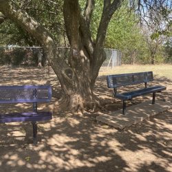 Norman Community Dog Park - Benches in plenty of shade