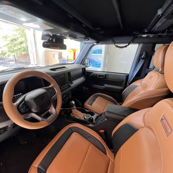 Anyplace Auto Repair - New leather wrapped Ford Bronco steering wheel installed by the team at Anyplace! - Auto Repair Near Me Anyplace Auto Repair - New leather wrapped Ford Bronco steering wheel installed by the team at Anyplace! - Auto Repair Near Me