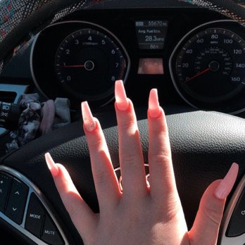 Polish Nail Bar - shade: bubble bath. nail shape: ballerina - Nail Salons Near Me - Kingsport, Tennessee
