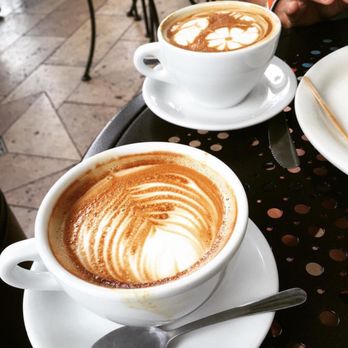 Urth Caffé-Pasadena - Lattes and a Bavarian Fruit Tart (not pictured cause I bit into it too quickly after it was served!) - Cafes Near Me - Pasadena, California Urth Caffé-Pasadena - Lattes and a Bavarian Fruit Tart (not pictured cause I bit into it too quickly after it was served!) - Cafes Near Me - Pasadena, California
