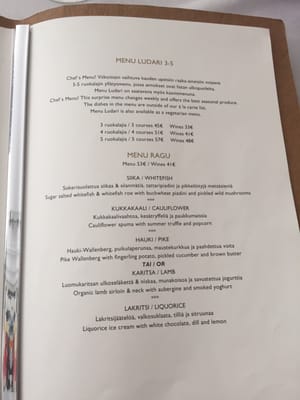 Menu photo 4 Ravintola Ragu HELSINKI, 18 Menu photo 4 Ravintola Ragu HELSINKI, 18
