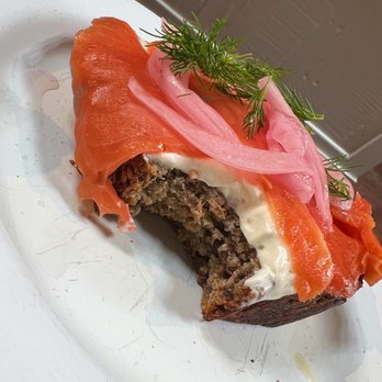 The Mill - Smoked salmon on dark mountain rye - Coffee & Tea Near Me - San Francisco, California The Mill - Smoked salmon on dark mountain rye - Coffee & Tea Near Me - San Francisco, California