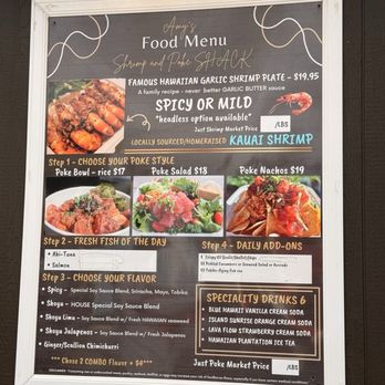 Amy's Shrimp And Poke Shack - Clear menu with pictures - Poke Near Me - Honolulu, Hawaii Amy's Shrimp And Poke Shack - Clear menu with pictures - Poke Near Me - Honolulu, Hawaii