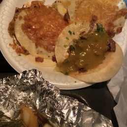 Carnitas taco, mulita de asada y al pastor and dank cebollitas Carnitas taco, mulita de asada y al pastor and dank cebollitas