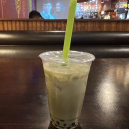 matcha tea with boba