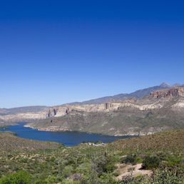 Apache lake, accessible only from this dirt trail