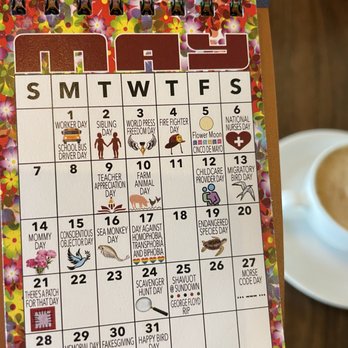 Eastlake Coffee + Cafe - a calendar on a table - Coffee & Tea Near Me - Seattle, Washington Eastlake Coffee + Cafe - a calendar on a table - Coffee & Tea Near Me - Seattle, Washington