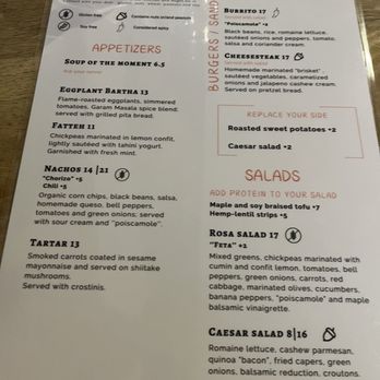 Lola Rosa - Menu - Vegetarian Near Me - Montreal, Quebec Lola Rosa - Menu - Vegetarian Near Me - Montreal, Quebec