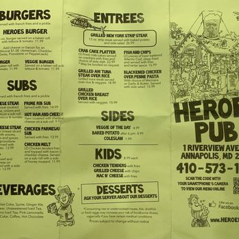 Heroes Pub - Menu - Page 1 - Pubs Near Me - Annapolis, Maryland Heroes Pub - Menu - Page 1 - Pubs Near Me - Annapolis, Maryland