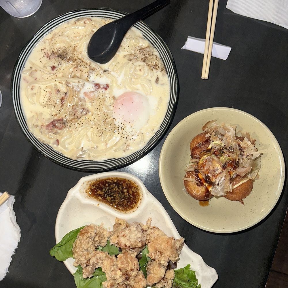 Okan Diner - Carbonara Udon, Karaage, Takoyaki/Octopus Ball - Noodles Near Me - San Diego, California Okan Diner - Carbonara Udon, Karaage, Takoyaki/Octopus Ball - Noodles Near Me - San Diego, California