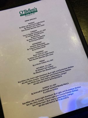Menu photo 3 O'Brien's Irish Pub & Grill Brandon, FL