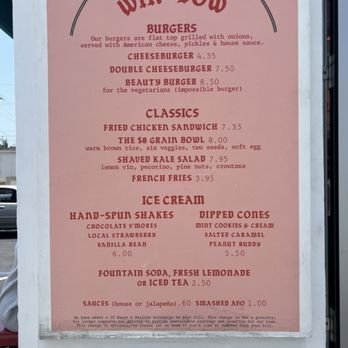 The Win-Dow Long Beach - Menu - Burgers Near Me - Long Beach, California