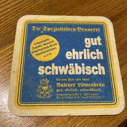 Alter Löwen - Original Aalen Bier wird gereicht.
