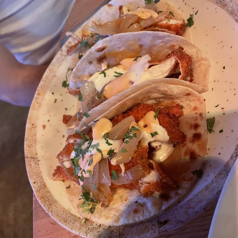River and Henley - Crispy chicken tacos - New American Near Me - New Milford, New Jersey River and Henley - Crispy chicken tacos - New American Near Me - New Milford, New Jersey