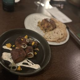a plate of food on a table
