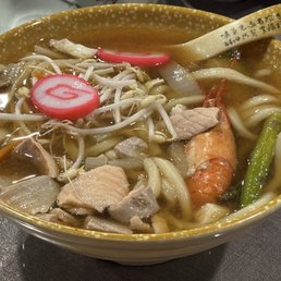 Seafood udon soup Seafood udon soup