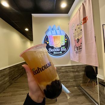 J M Global - Honey Green Tea w/Boba & Lychee Jelly - Coffee & Tea Near Me - Chantilly, Virginia
