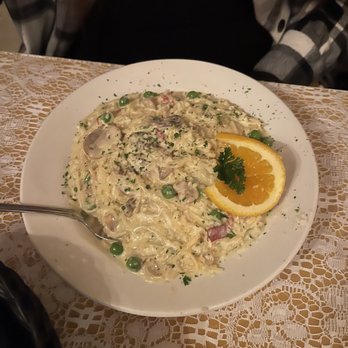 Mama Carolla's - Pasta carbonara with angel hair pasta - Italian Near Me - Indianapolis, Indiana Mama Carolla's - Pasta carbonara with angel hair pasta - Italian Near Me - Indianapolis, Indiana