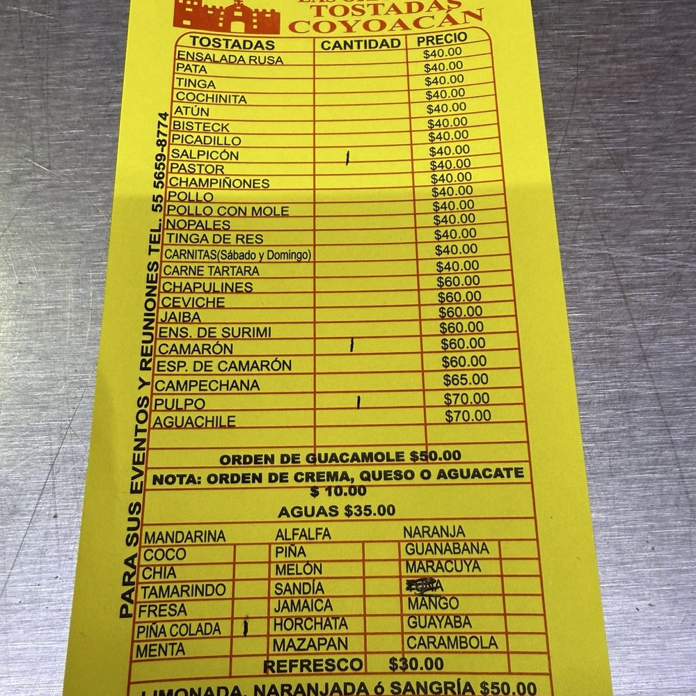 Menu Menu