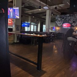 Standing area in between bar and booths