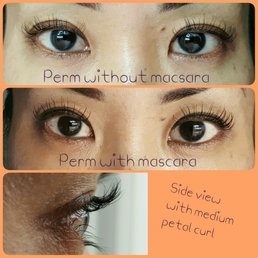 Example of eyelash perm Example of eyelash perm