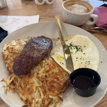 Hope Breakfast Bar - Blaine - Steak and eggs, steak was tough and over cooked but abundance of hash browns and eggs cooked to perfection - Breakfast & Brunch Near Me - Blaine, Minnesota Hope Breakfast Bar - Blaine - Steak and eggs, steak was tough and over cooked but abundance of hash browns and eggs cooked to perfection - Breakfast & Brunch Near Me - Blaine, Minnesota