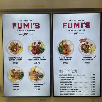 Fumi's Kahuku Shrimp - Menu 7/2025 - Seafood Near Me - Honolulu, Hawaii Fumi's Kahuku Shrimp - Menu 7/2025 - Seafood Near Me - Honolulu, Hawaii