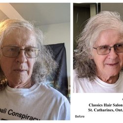 The Classics Hair Salon - Before and after shots of my hair.