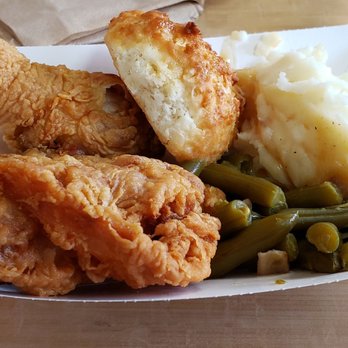 Church's Texas Chicken - Chicken, Biscuit, Green Beans, and Mash Potatoes - Fast Food Near Me - Thomasville, Georgia
