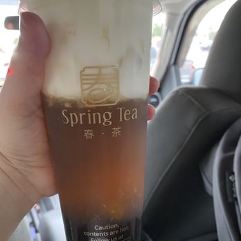 Spring Tea - Lychee tea with cheese foam and bubble. - Bubble Tea Near Me - Orlando, Florida Spring Tea - Lychee tea with cheese foam and bubble. - Bubble Tea Near Me - Orlando, Florida