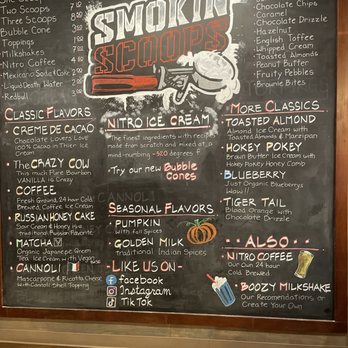 Smokin’ Scoops - Menu - Ice Cream & Frozen Yogurt Near Me - West Springfield, Massachusetts Smokin’ Scoops - Menu - Ice Cream & Frozen Yogurt Near Me - West Springfield, Massachusetts